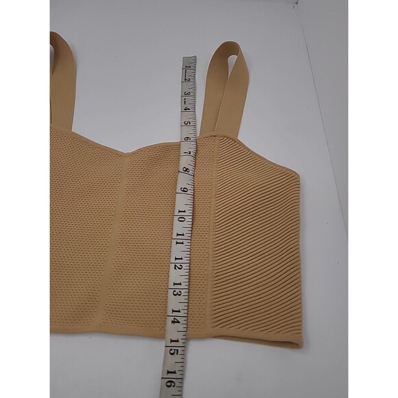 House of Harlow 1960 Crop Tank Top Stretch Size Medium Gold Tan Stretch - Picture 6 of 10